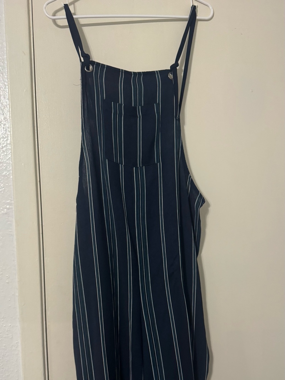 Xhilaration Navy and White Striped Romper